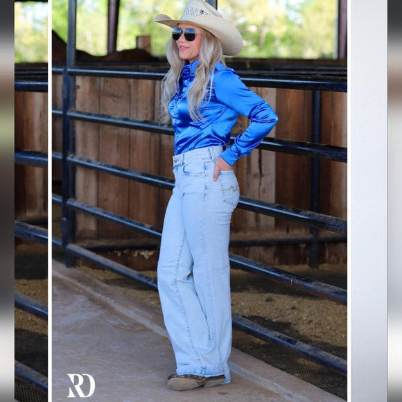 RANCH DRESS'N Fallon Taylor Signature Trouser jeans Lightwash sz XL (sz 14-16) - Picture 4 of 14